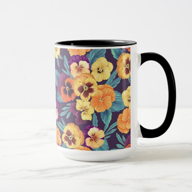 Caneca Pansias sobre violeta de ameixa (Direita)