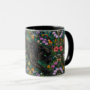 Caneca Pantera à Espera Surrealista Selva