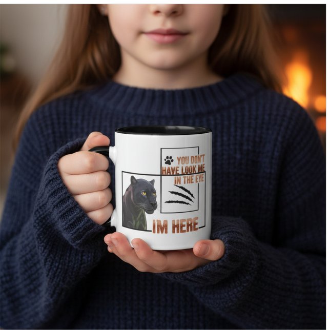 Caneca Pantera Negra Gráfico "Estou Aqui" (Criador carregado)