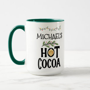 Caneca Pão de Gengibre de Natal quente e nome personaliza