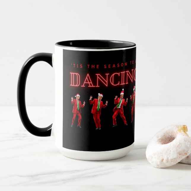 Caneca Pão de Natal Dançando Mug 15oz (Com Donut)