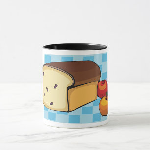 Caneca Pão de Passas e Maçãs Vermelhas