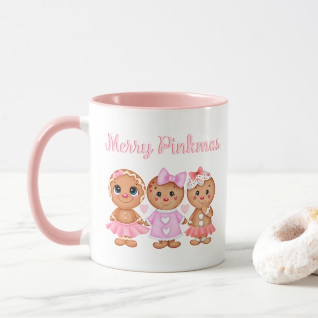 Caneca Pão-de-rosa Pão-de-Natal (Com Donut)