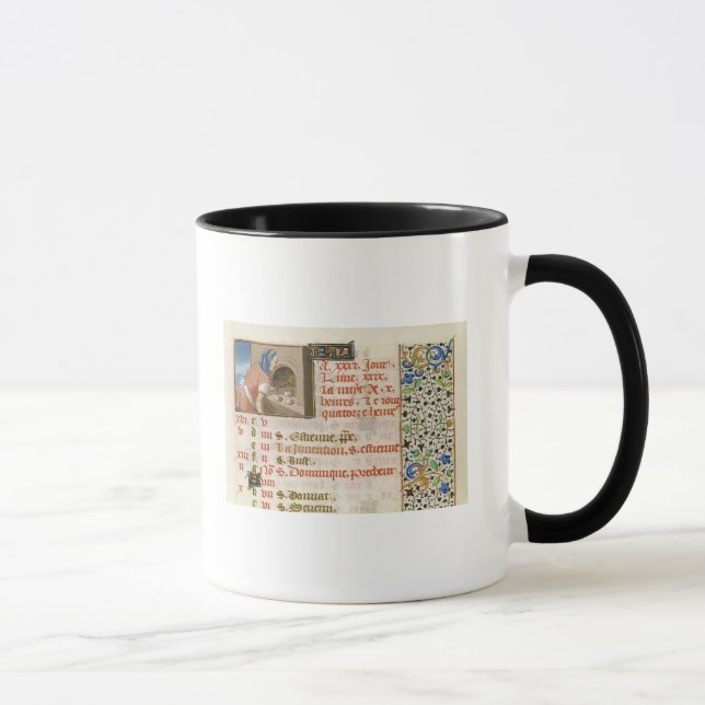 Caneca Pão do cozimento, de um livro das horas (Direita)