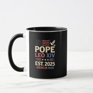 Caneca Papa Leão XIV. 2025 4th of Julian USA Flag