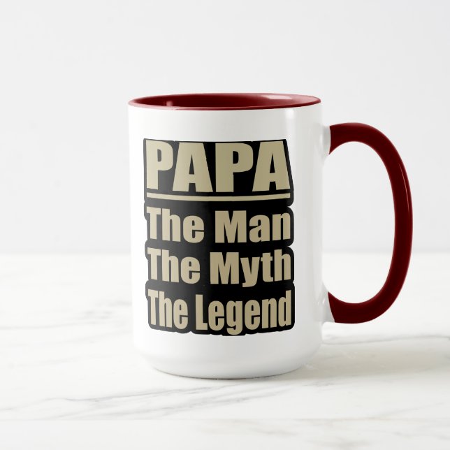 Caneca Papá O Homem O Mito A lenda O Dia do Pai (Direita)