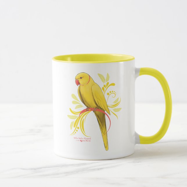 Caneca Papagaio amarelo de Ringneck do indiano (Direita)
