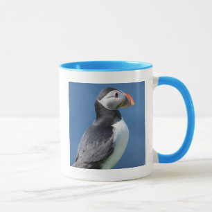 Caneca Papagaio-do-mar (Fratercula Arctica) no Penhasco