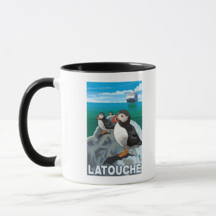 Caneca Papagaio-do-mar & navio de cruzeiros - Latouche,