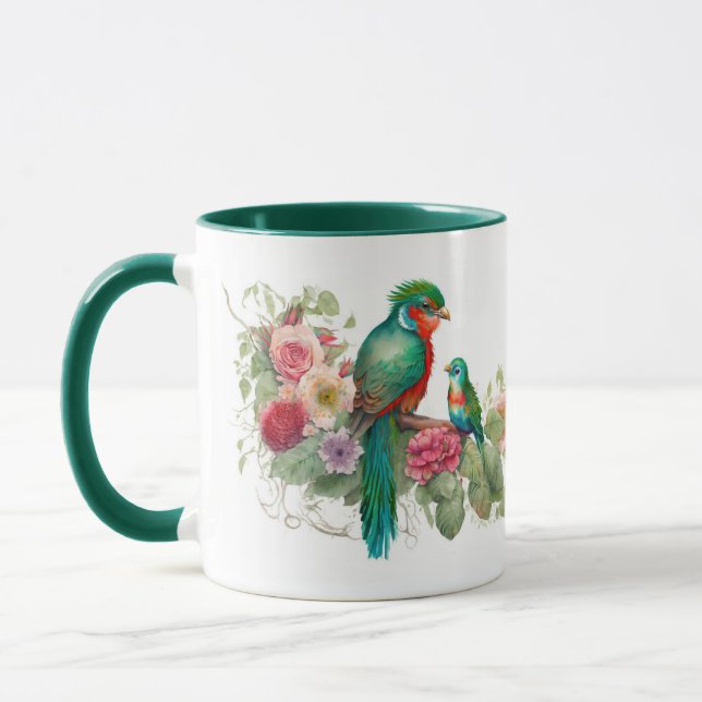 Caneca Papagaio Verde e Bebê (Esquerda)