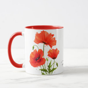 Caneca Papagaios e salpicos de pintura aquosa