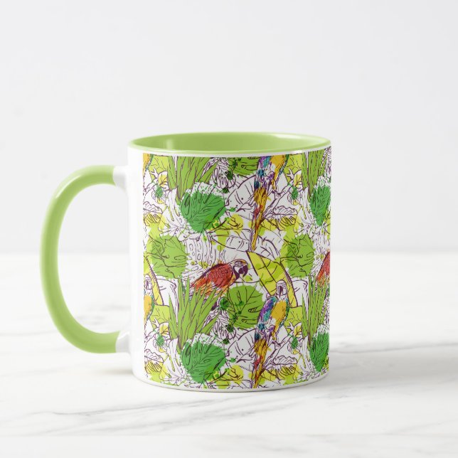 Caneca Papagaios tropicais (Esquerda)