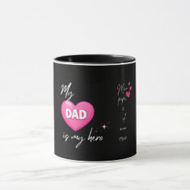 Caneca Papai Herói Coração / Papà Eroe