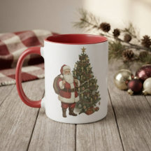 Papai Noel Antigo & Árvore de Natal
