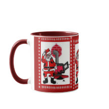 Papai Noel Antigo e Queimador de Fogão a Carvão