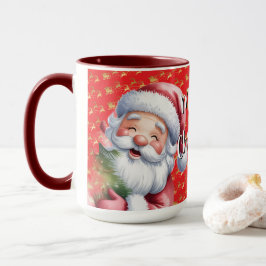 Caneca Papai Noel Bonito e Divertido & Tipografia