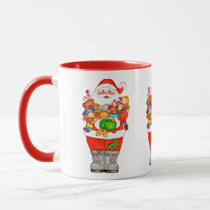 Caneca Papai Noel com brinquedos