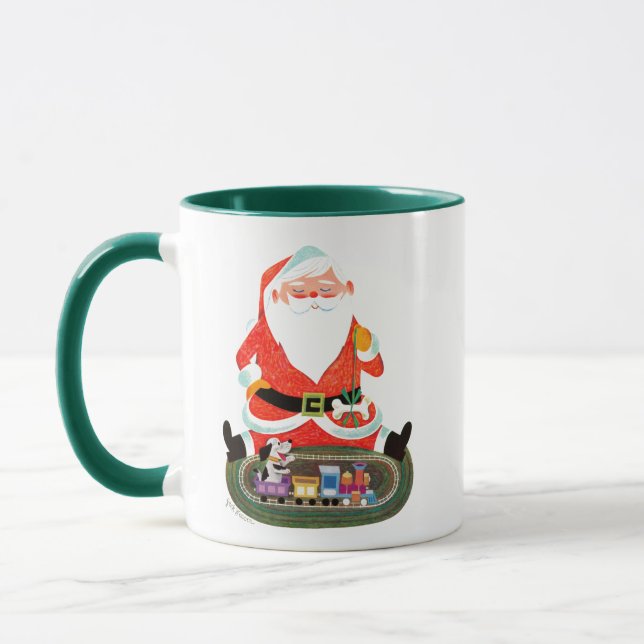 Caneca Papai noel com trem (Esquerda)