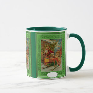 Caneca Papai noel com um trenó