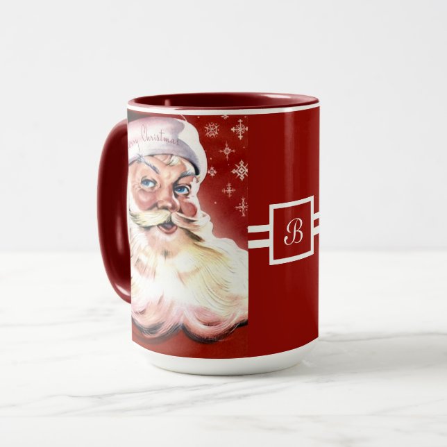 Caneca Papai noel de um vintage (Frente Esquerda)
