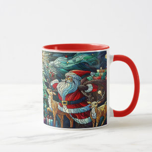 Caneca Papai Noel e Sua Rebelde Brincando Presentes