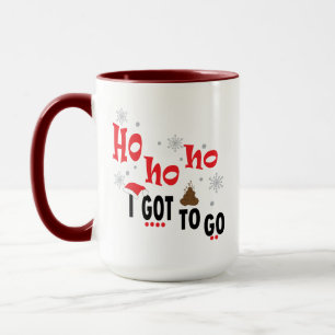 Caneca Papai Noel, He He He Eu Tenho Que Ir, Cocô De Nata