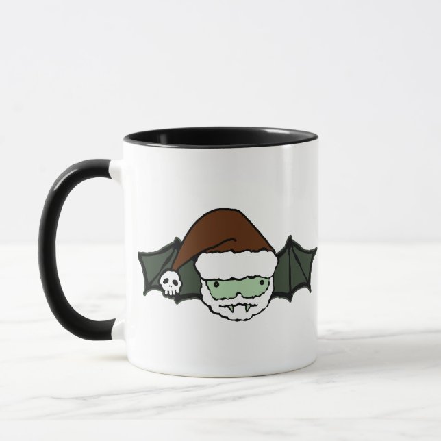 Caneca Papai Noel Morcego Vampiro (Esquerda)