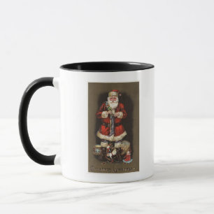 Caneca Papai noel que enche a meia com Nutcracker