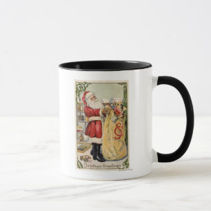 Caneca Papai noel que guardara um saco de transbordamento