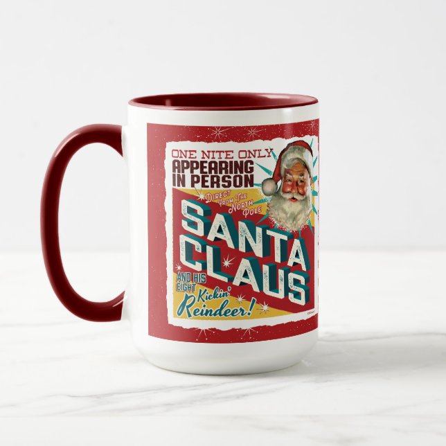 Caneca Papai Noel! Só Uma Noite! Design de Poster (Esquerda)