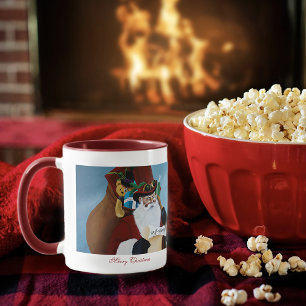 Caneca Papai Noel Steampunk Fantasia de Natal Vitoriana A