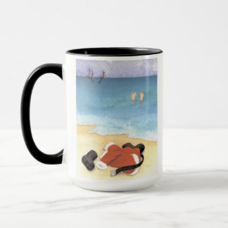 Caneca Papai Noel vai nadar - 