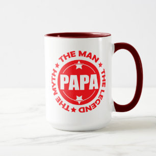 Caneca Papai. O Homem. O Mito. A Lenda.