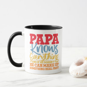 Caneca Papai Sabe Tudo Dia dos Pais Pai Legal Engraçado