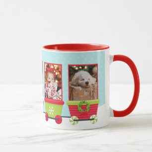 Caneca Papais noeis 3 Natal do trem de fotos