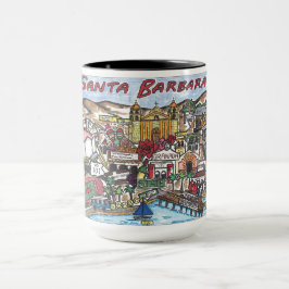 Caneca Papais noeis Barbara Map Coffee Mug