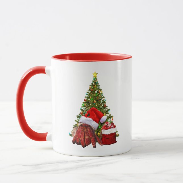 Caneca Papais noeis Caranguejo Engraçado Natal Hermit Cra (Esquerda)