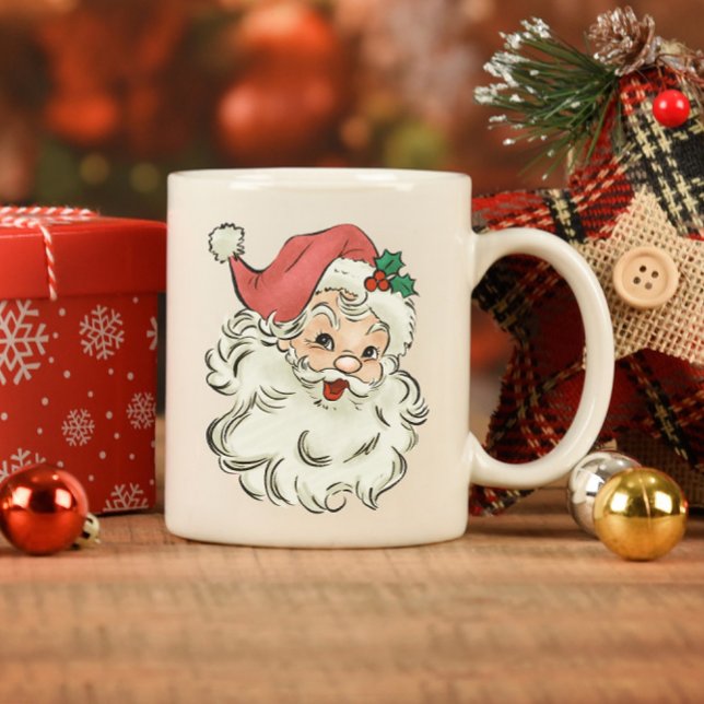 Caneca Papais noeis clássicos de sorriso de Natal (Criador carregado)