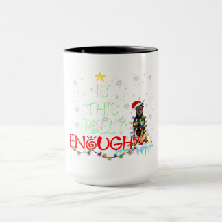 Caneca Papais noeis de Árvore de Natal do Doberman Dog Gi
