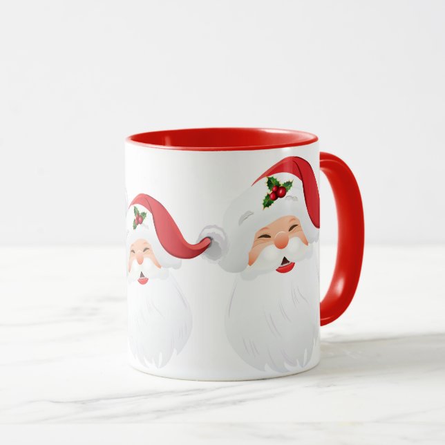 Caneca Papais noeis de café de férias (Frente Esquerda)