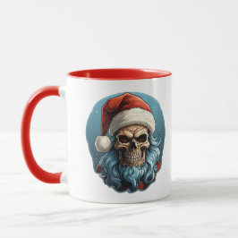 Caneca Papais noeis de Natal assustadores Skull Engraçado