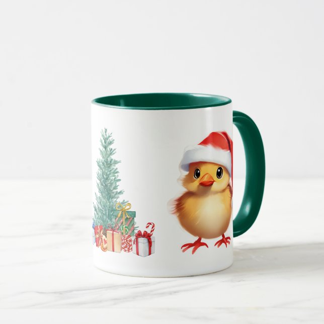 Caneca Papais noeis de natal de bebês de animais bonitos  (Frente Esquerda)