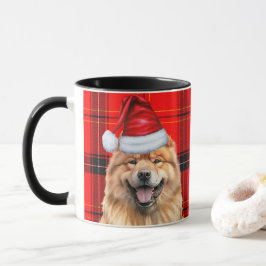 Caneca Papais noeis de Natal de Xadrez de Natal de Chow