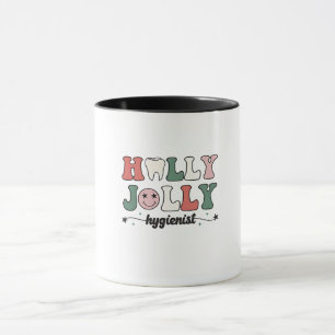 Caneca Papais noeis de Natal do dentista jurista e higeni