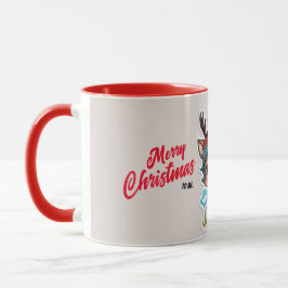 Caneca Papais noeis Deer Feliz Natal para mim Saudação