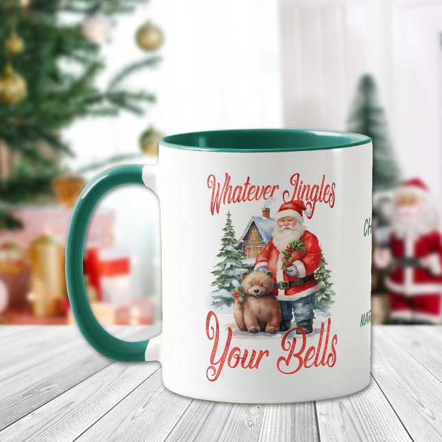 Caneca Papais noeis e Urso Jingle Seu Belo Natal (Criador carregado)