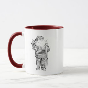 Caneca Papais noeis Elegantes no Suéter Festivo, Desenho