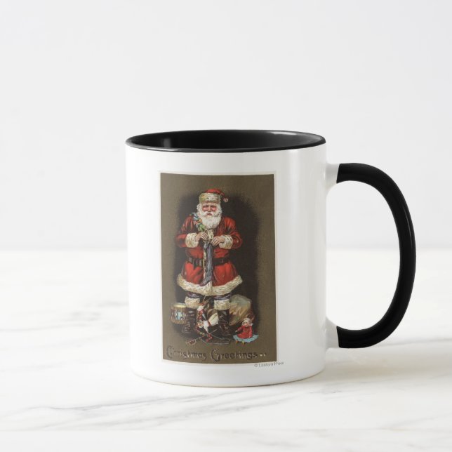 Caneca Papais noeis empilhando com o Nutcracker (Direita)