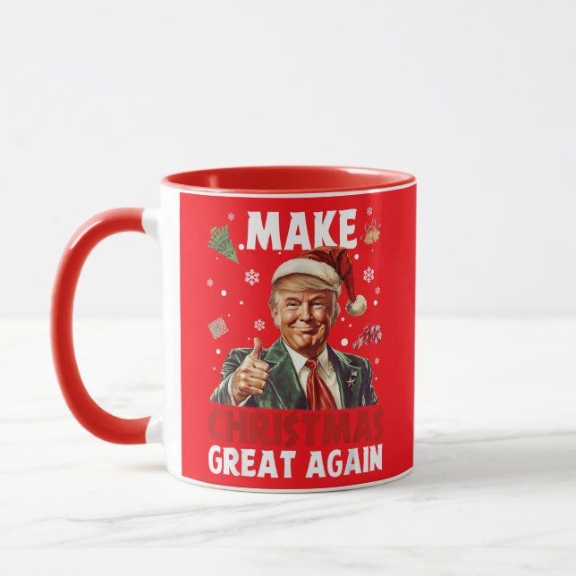 Caneca Papais noeis Engraçados Trump | Torne o Excelente  (Esquerda)