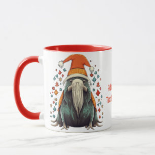 Caneca Papais noeis engraçados Walrus com iluminação de N